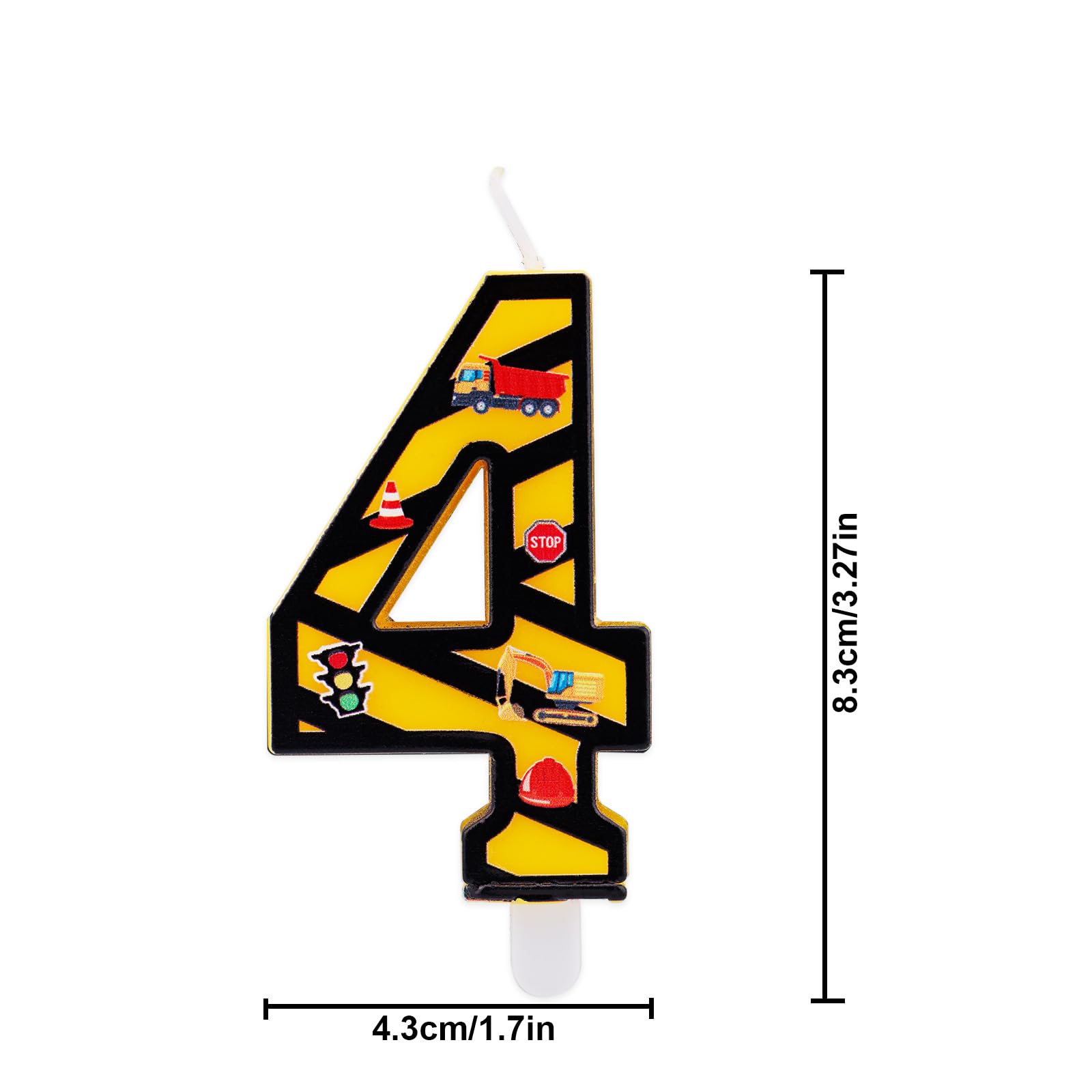 Punti colorati a candela con il numero 7 per i compleanni