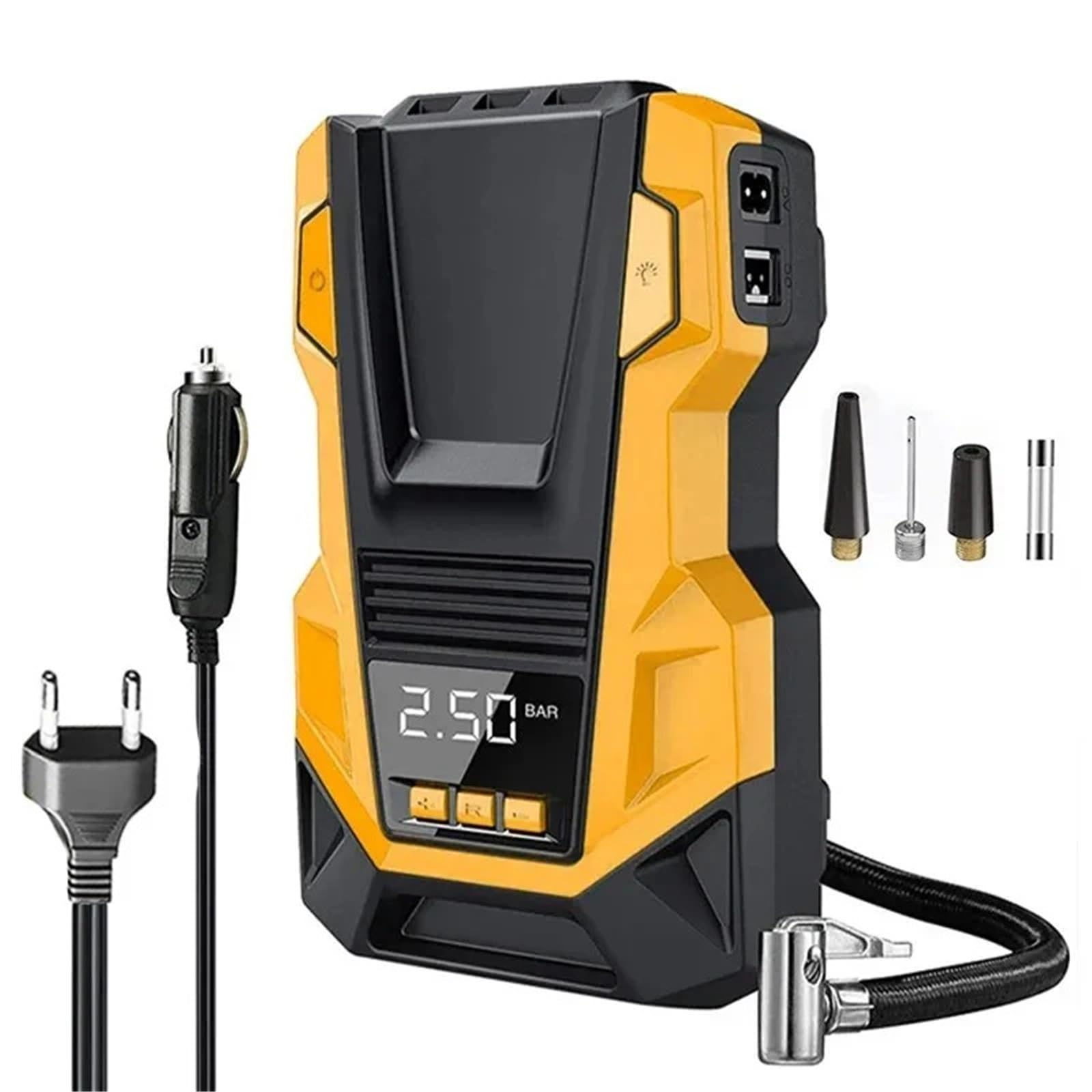 pompka do opon Inflator do opon samochodowych przenośna sprężarka 150PSI pompa powietrza AC220 DC12V z oświetleniem LED do samochodu motocykl rower Przenośne kompresory powietrza