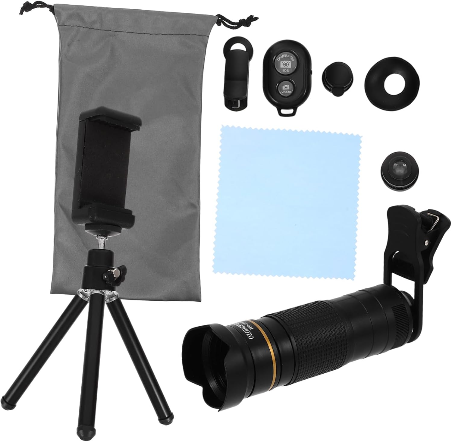 Angoily Universal Fit Phone Telescope Lens Set Mobile Phone Telephoto Lens Binoculars for Adults