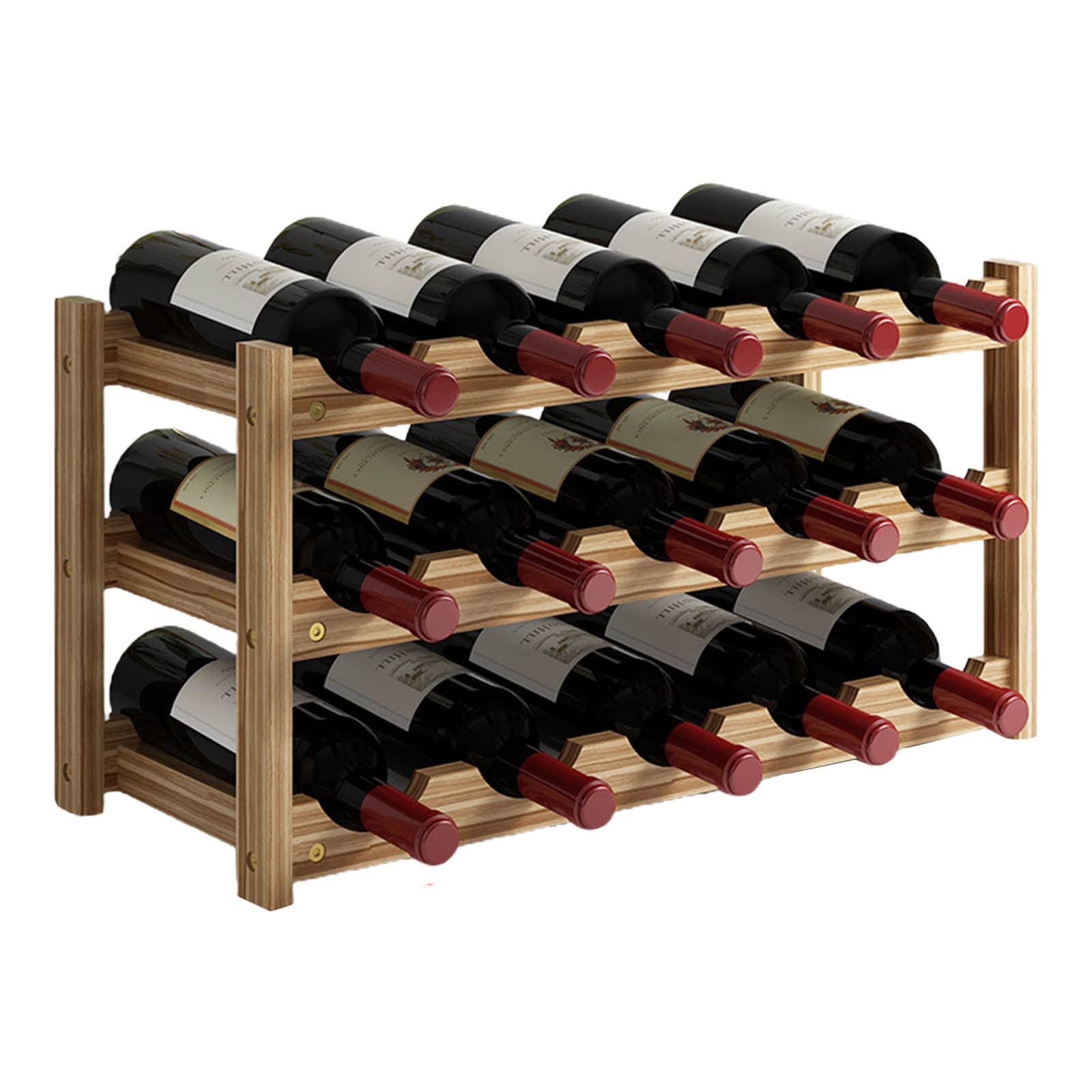 XuQiZZpp Red Wine Shelf Bottle Rack Dining Handle Rack Dining Display Wine Bottle Rack Wooden Wine Rack Wall Bottle Racks