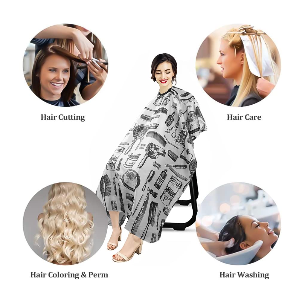 Cape De Coiffure PVC étanche Pour Salon Ou Maison - Taille Adulte, Neuve, Pratique