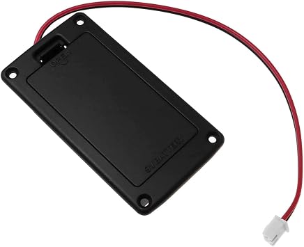 علب بطارية بيك اب 9V حقيبة حامل بطارية سوداء مع 2 سلك توصيل دبوس لاقط جيتار نشط