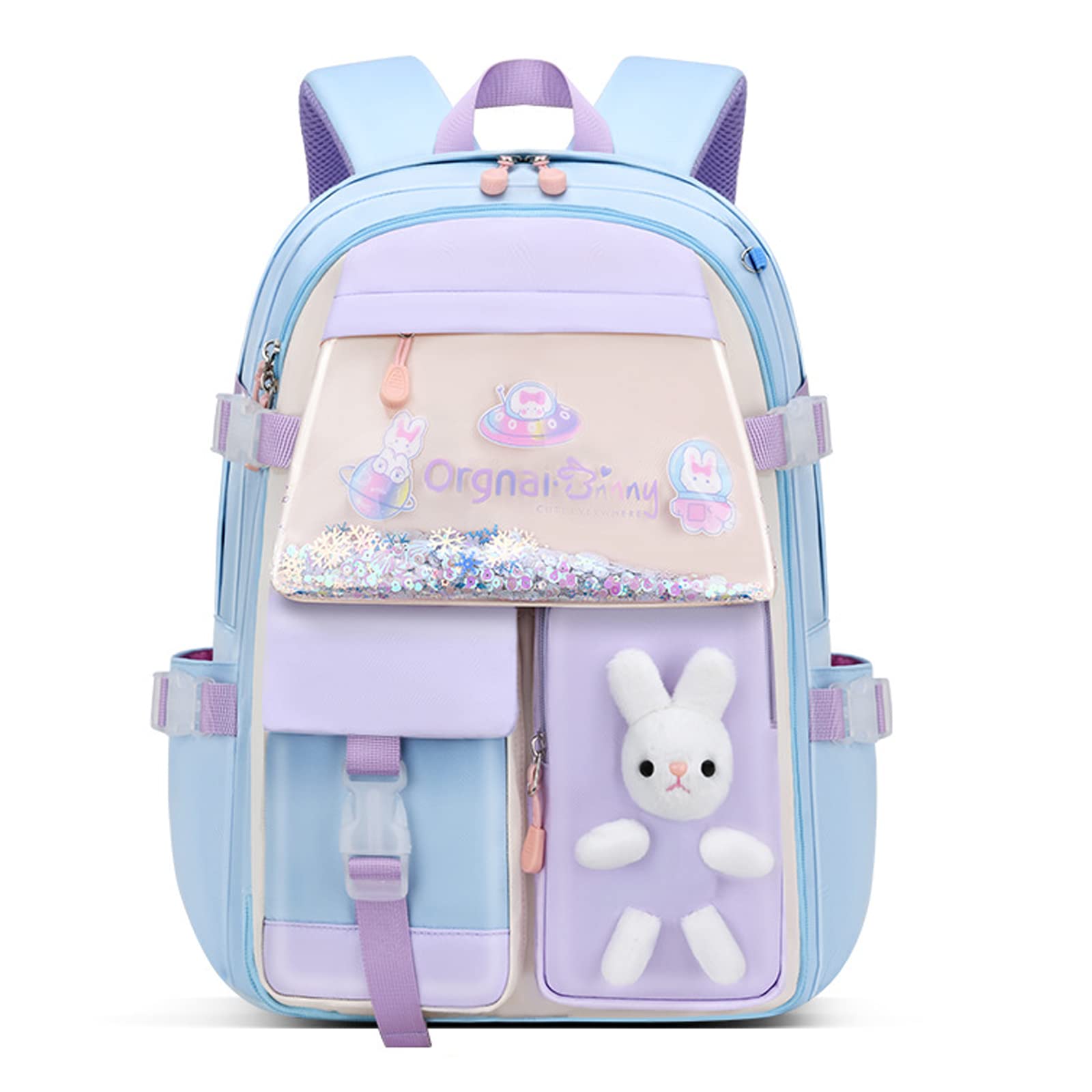 WYCY Mochila para Niñas Mochila Linda Arena Movediza Nevera Puerta Mochila Escolar Mochila Escolar Kawaii de Gran Capacidad Mochila Impermeable para Niñas