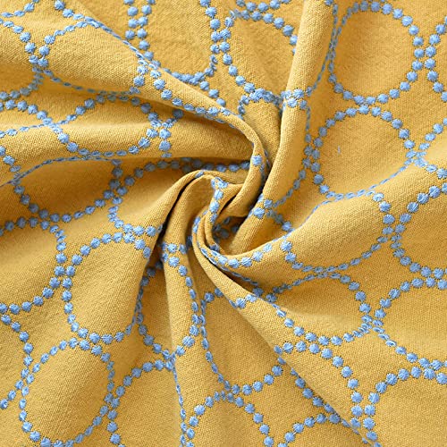 Tissus Couture Tissu de lin coton broderie for la nappe d'oreiller sac vêtements décorer(3)