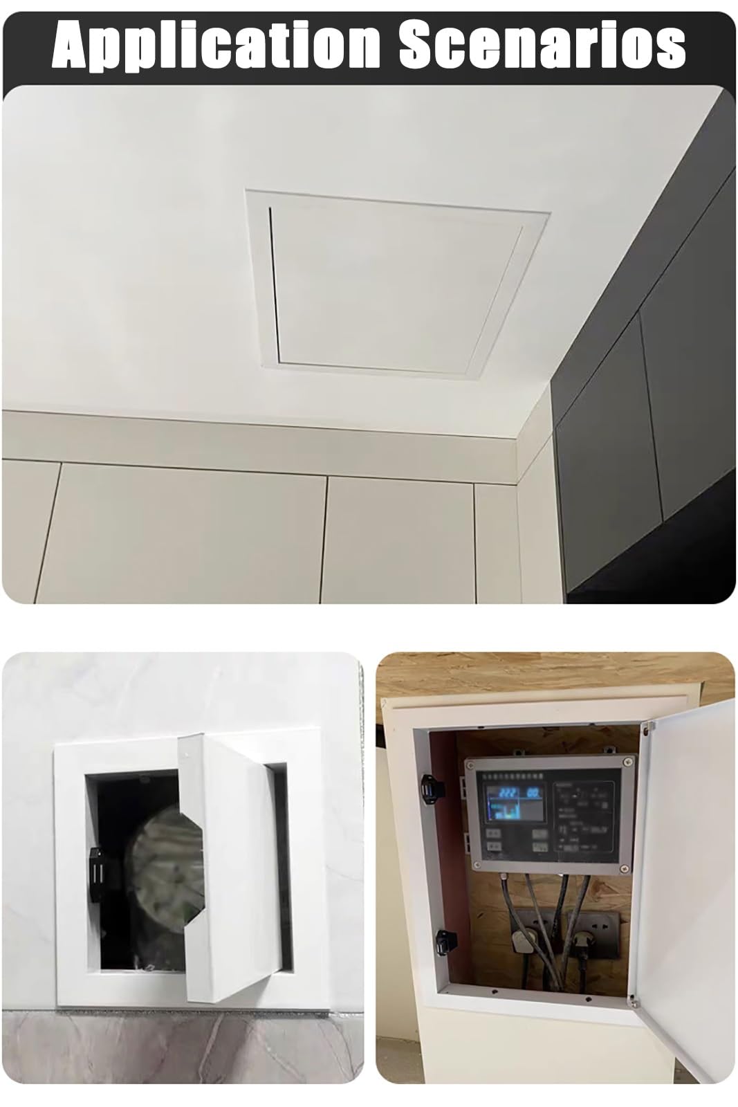 Revisionsklappe Leicht zu öffnende Inspektionstür für Trockenbauwände, bündig montierte Serviceschachttürverkleidung, quadratische Serviceschacht-Anschlussdose(20x22in/500x550mm)