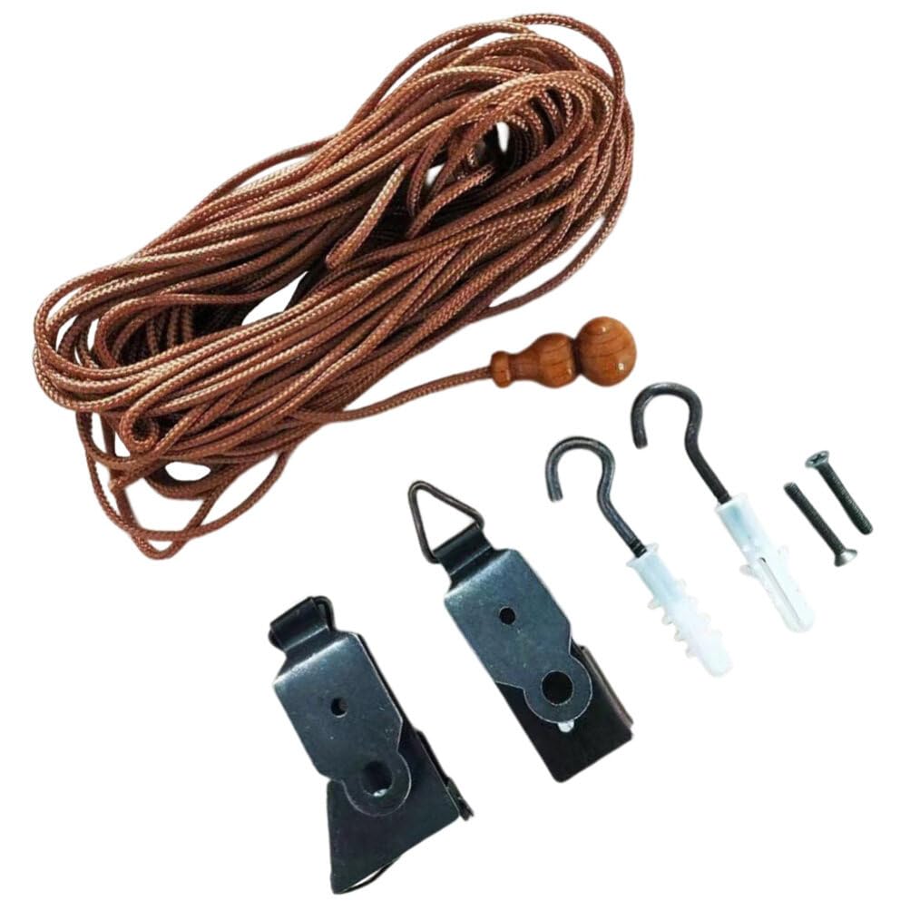 IMIKEYA 1 Juego Piezas De Reparación De Cortinas Cuerda para Persiana Veneciana Pieza De Repuesto De Persiana Enrollable Accesorios Estores Poliéster Persiana Enrollable De Bambú Elevar