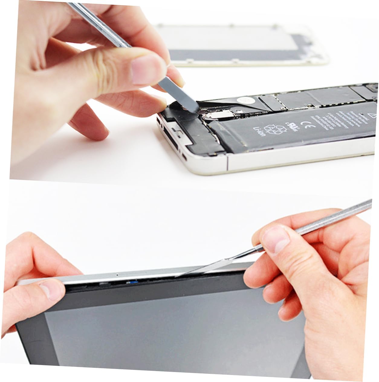Outanaya 2Pcs Stainless Steel Repair Pry Tool Thin Double End Opening Spudger for Mobile Phones Tablets and Laptops Durable Electronics Prying Tools for Easy Disassembly