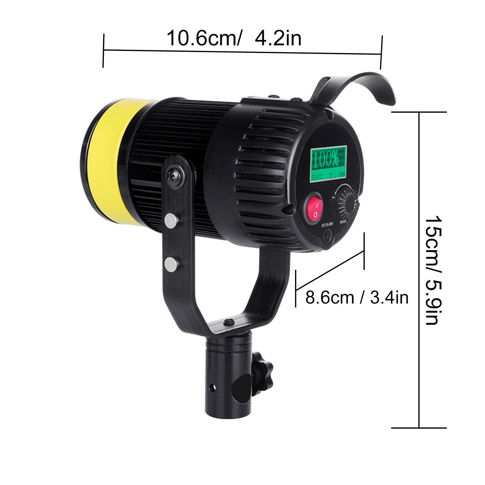 Andoer Luce LED Video, Illuminazione Foto, CRI 96+, 3500Lm, 22000Lux, Dimmerabile, 2700K - 6500K (spina UE)
