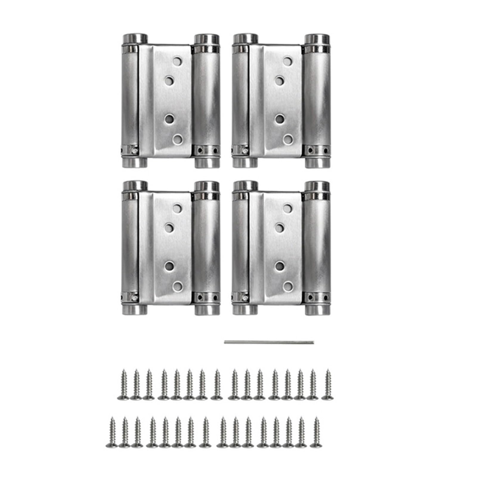 Double Action Spring Door Hinges 4Pcs 3In Double Action Spring Hinges Self Closing Door for Cafe Saloon Pub Swinging Doors