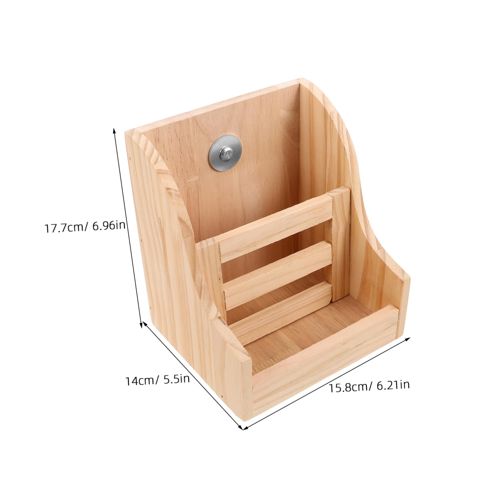 TOYANDONA Holz Heuraufe mit Napf Futterspender für Kaninchen Meerschweinchen Chinchilla Stabiles Design Fest Fixierter Heurack Natürliches Material Einfache Installation