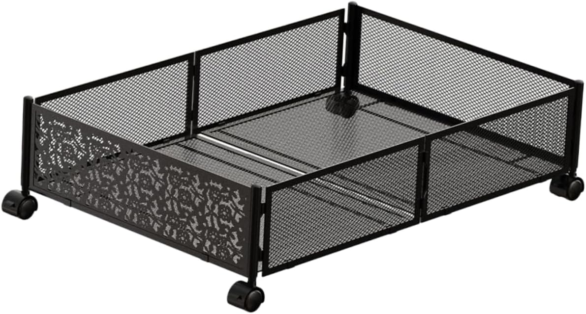 Bed Storage Rack Stainless Steel Organizer for Clothes Easy to Install Mesh Design for Bedroom and Dorm Room Use