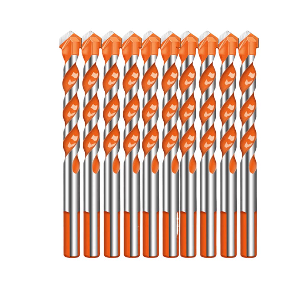 3-12mm Hreaded Triangle Tungsten Steel Wall Tile Concrete Drilling Bit Household Marble Overlord Drill Hand Drill,8mm X10(3mm X10)
