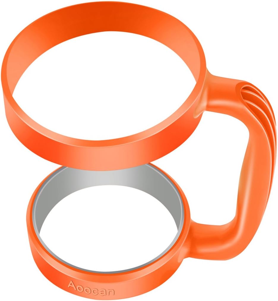 Aoocan Handle for Yeti Rambler 30 oz Tumblers, Sic Cup Ozark Trail and more Tumbler mug (Orange)