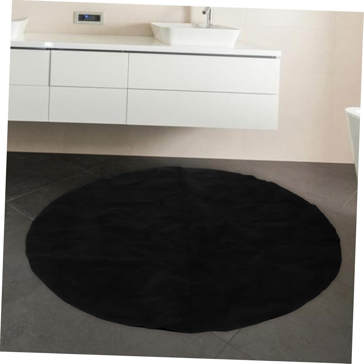 Kisangel Round Non Slip Hot Tub Mat Thick Cushioned Floor Protector Versatile Use for Spa Yoga Kitchen Pet Outdoor Rug for Hardwood Floors