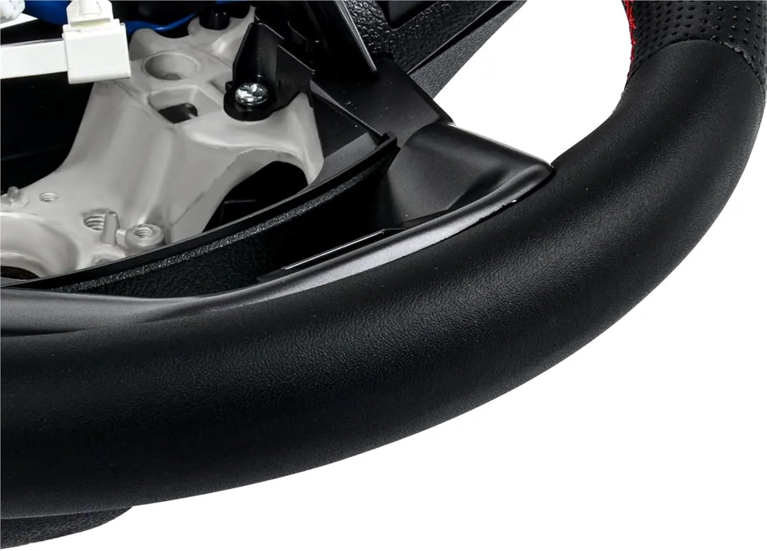 Full Leather Racing Steering Wheel For TOYOTA HILUX REVO 2016+ LC PICK UP 2022+ LC70/76/79 2024+ Fortuner + With Buttons(Full leather)