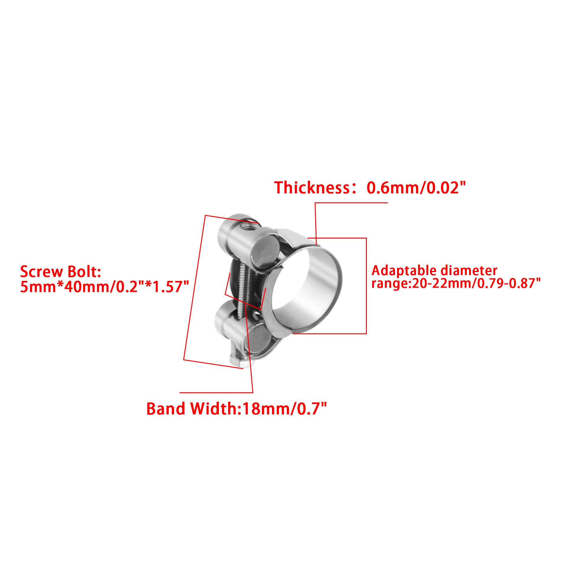 Hydraulic Hose Support Clamp, 3/4 in. (10 Pieces)