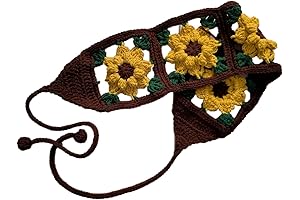 Charming Crochet Granny Square Flower Headband