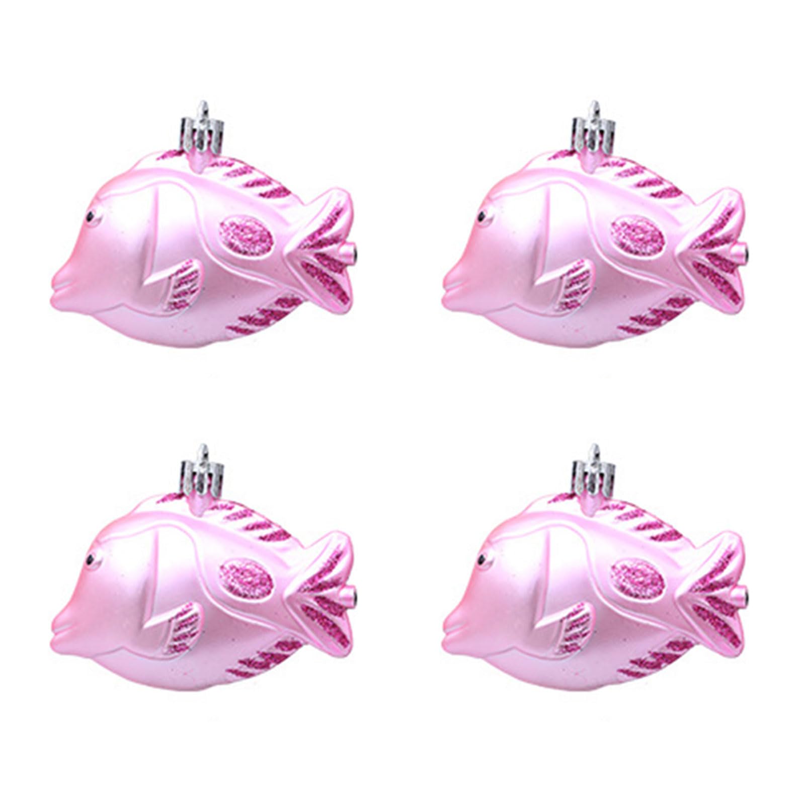 4Pcs Sea Creature Theme Christmas Tree Ornament Mackerel Fish Decoration for Holiday Tree Home Party Decoration Fish Christmas Decorations