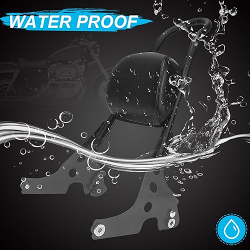 Miniatura 6 de AUFER Respaldo de pasajero negro desmontable con almohadilla de respaldo compatible con Sportster 1200 883 XL XLH 2004-UP