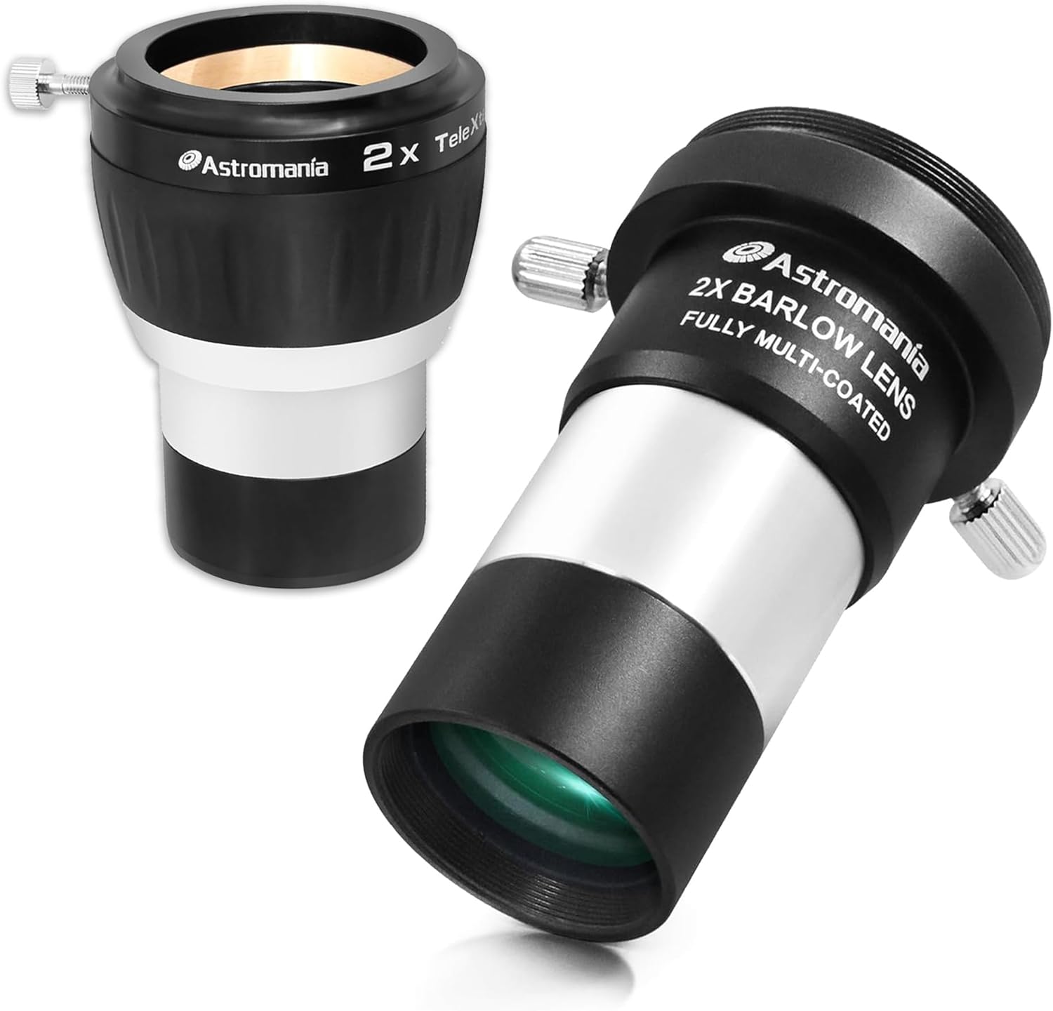 Astromania 2 Inch 2X Barlow Lens - Bundle with - 1.25 Inch 2X Barlow Lens