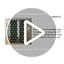 Image of Cloth Fusion Printed 100% Blackout Door Curtains 7 Feet Long Set of 2, Room Darkening Parda with Stainless Steel Grommets for Home Decor (7x4.5 Feet, Green Trees)