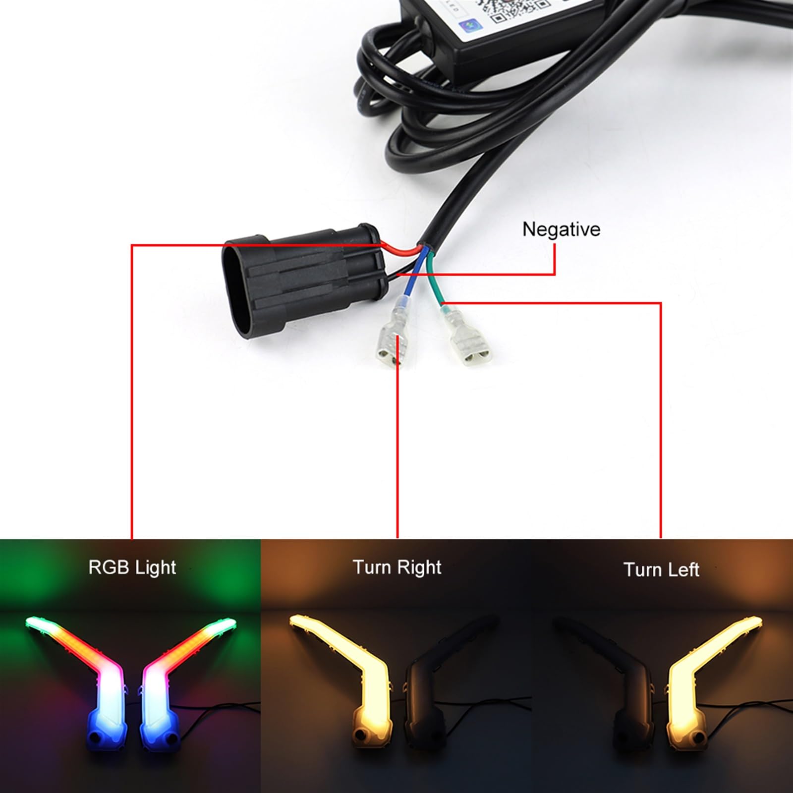 Dla Maverick X3 RGB przednie światła sygnalizacyjne LED, dla Can Am, XDS XRS Fang włączony kierunkowskaz Wskaźnik kierunkowskazów motocykla