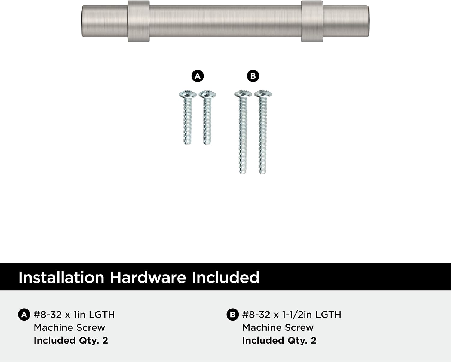 Amerock Central 3 inch (76mm) Center-to-Center Satin Nickel Cabinet Pull - 10 Pack