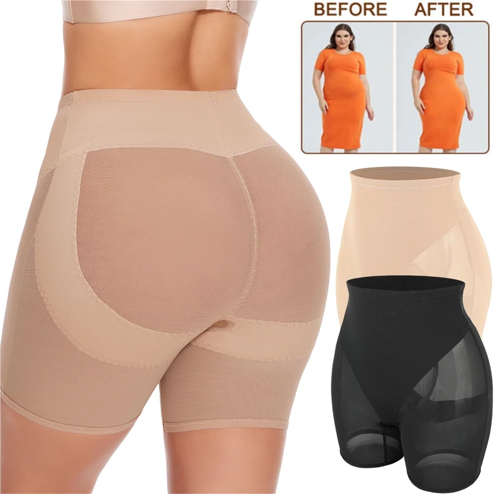 Guaina Contenitiva Donna Pantaloncini Modellanti Sexy for Il Sollevamento dei Glutei da Donna, A Vita Alta, in Rete Traspirante