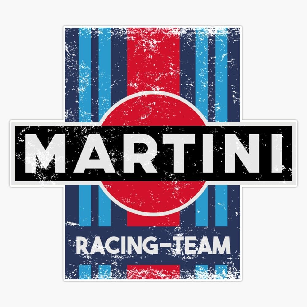 Martini Racing Team Sticker Bumper Sticker Vinyl Decal 5"