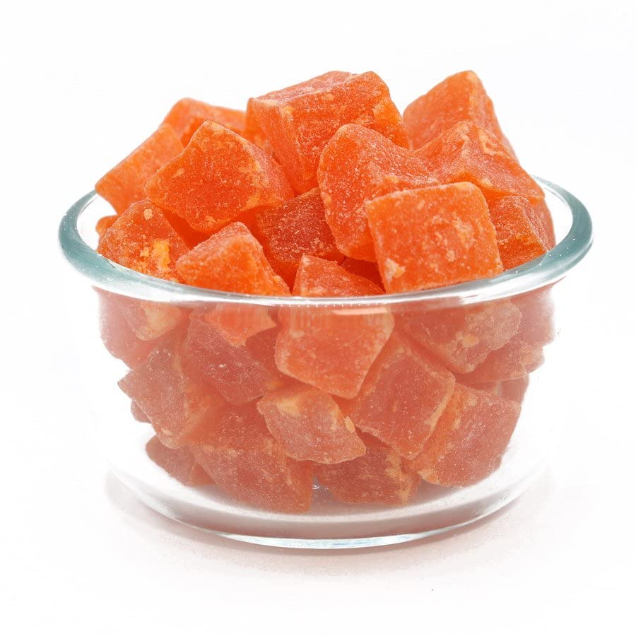 C.J. Dannemiller Dried Papaya Chunks, Bulk 44 LB Case, Delicious Dried Fruit for Snacking, Trail Mix