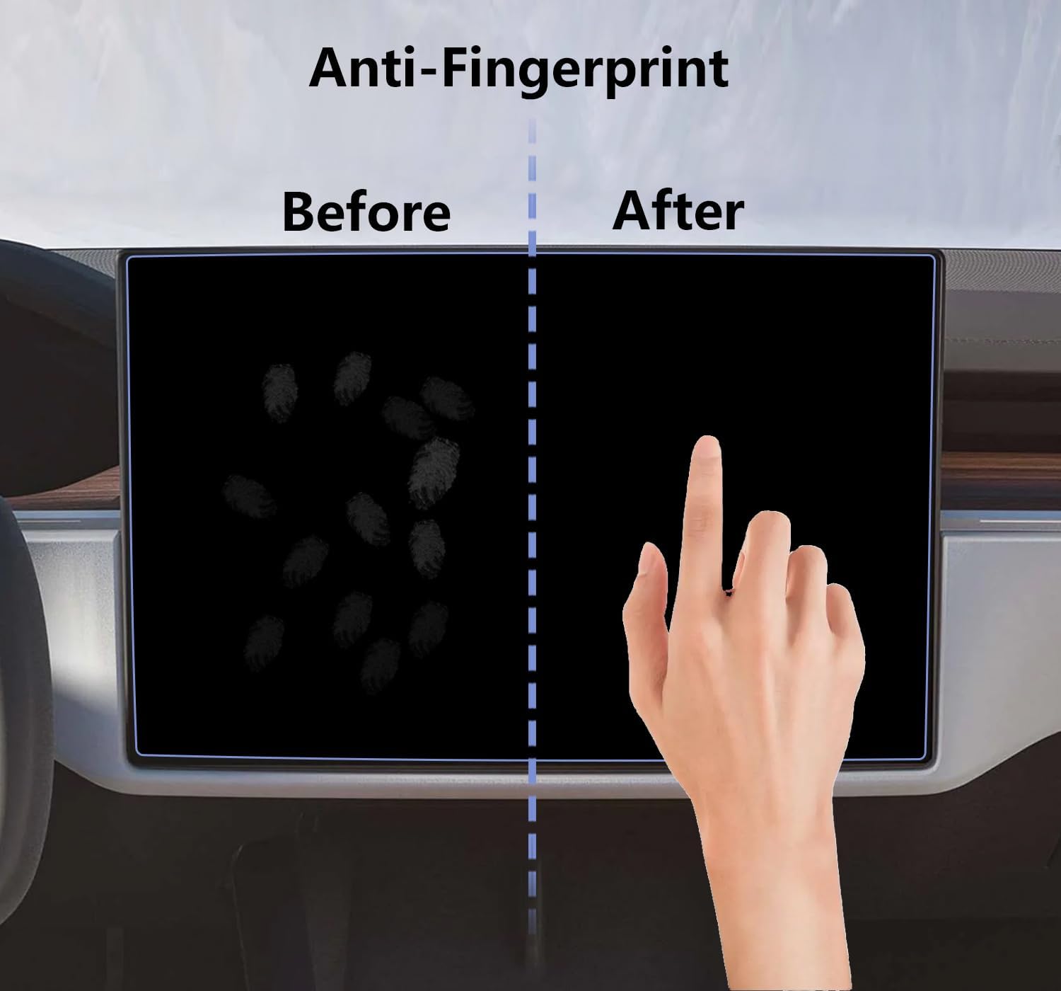 Navigation and Rear Tempered Glass Screen Protector for Tesla Model S (2026-2021), Model X (2026-2022) Touch Screen Accessories Matte Anti-Scratch Anti-Fingerprint
