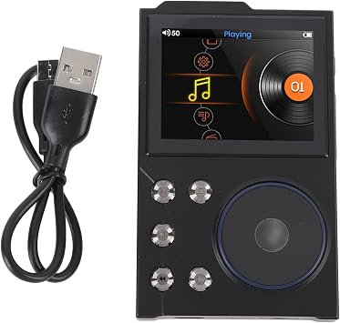 DSD FLAC Music Player, HiFi 2.4 Inch HD Lossless Digital Audible Player with 16GB Internal Memory, Transfer for Car and Home Use