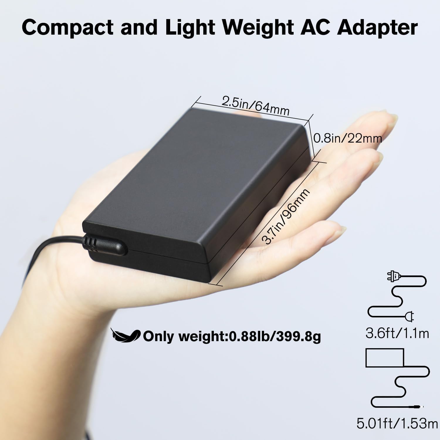 LeMotech 19V 120W UL Listed Charger for Mini PC GEEKOM Mini IT13 Replacement Charger for ACEMAGICIAN AD08 Desktop Computer Adapter Connector Type 5.5x2.5mm Power Supply Cord Charger
