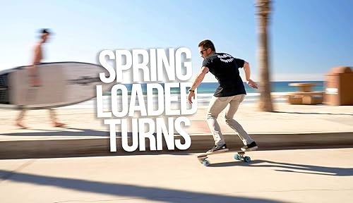 Miniatura 6 de Flow Surf Skates Cruiser - Cubierta de arce norteamericana de 7 capas de 32 x 10 pulgadas con chapa exótica, camión de tallado, totalmente montado,