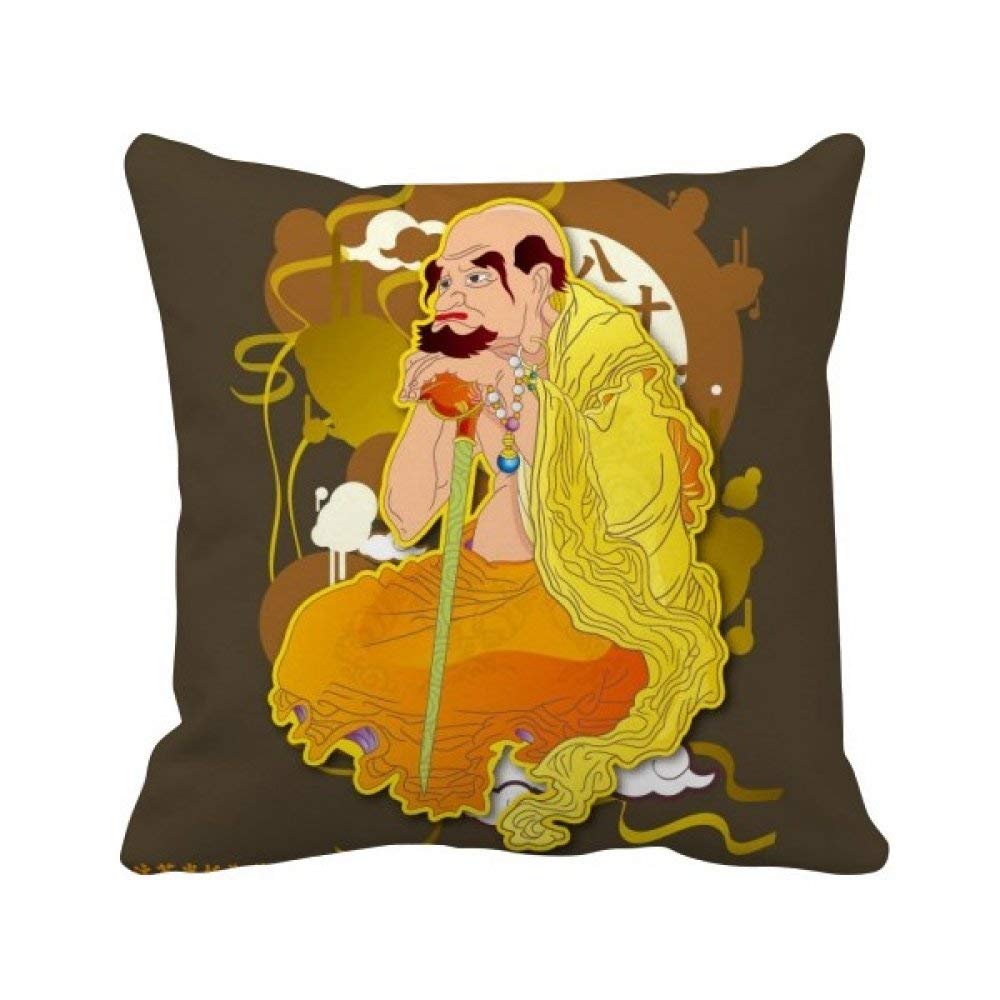 Housse coussin bouddhiste 18 arhats de qualité supérieure pour canapé