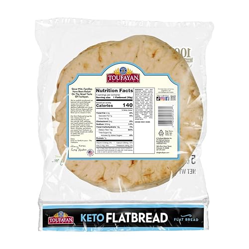 Miniatura 3 de Pan plano KETO de Toufayan Bakery - Apto para dieta Keto - Sin azúcar, bajo en carbohidratos - Suave, delicioso sabor y textura (paquete de 3)