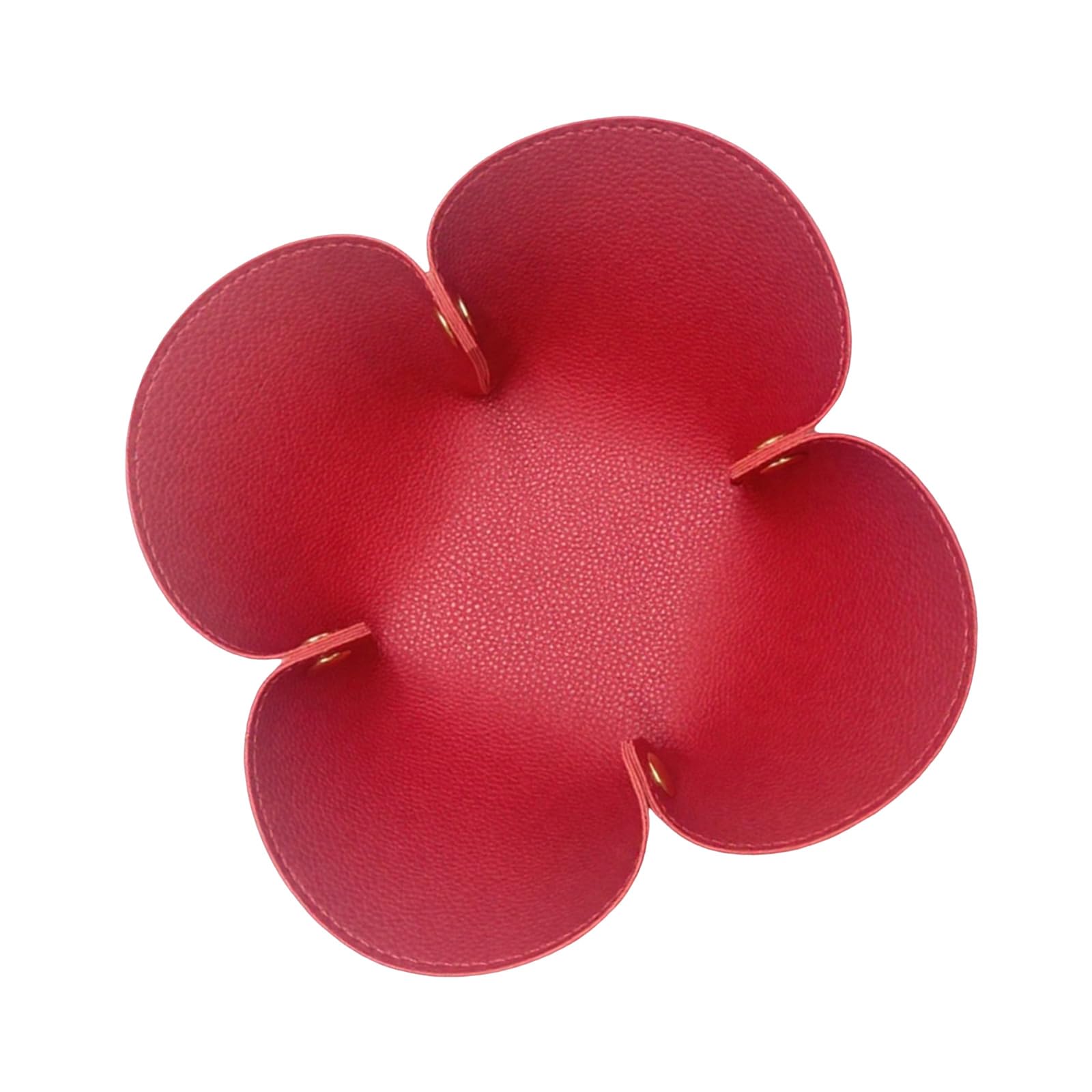 Entryway Catchall Tray Foldable Jewelry Tray for Earrings and Small Items, Floral Shape 5.91 X 5.91 in Trinket Holder Earring Nightstand Valet Floral Accessory Keeper Dresser Valet Bedside Entryway
