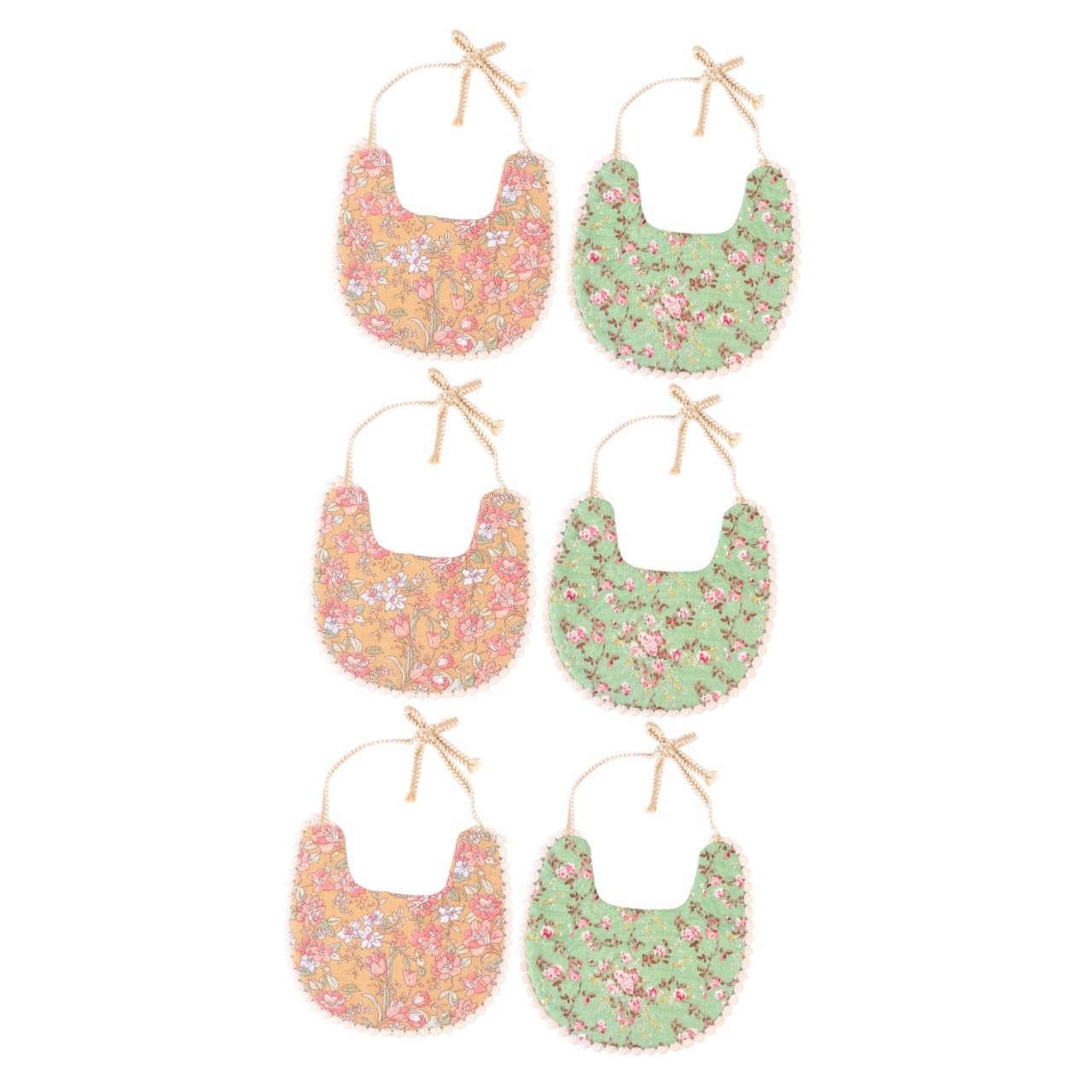 Abaodam 6piezas Baberos De Algodón Para Bebés Impermeables Doble Capa y Absorbentes Para Saliva y Dentición