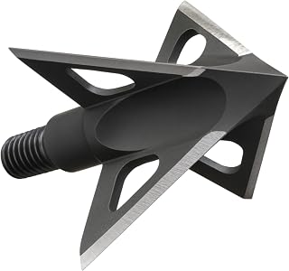 Tooth of the Arrow Broadheads -100% USA Made -100/125 Grain 1-inch Vented Broadhead For Crossbow and Compound Bow - Premium Archery Broadheads for Hunting - Fixed Blade - Field Point Accuracy - 3 Pack