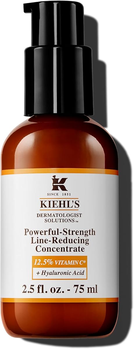 Kiehl's - Powerful-Strength Line-Reducing Concentrate, 12.5% Vitamin C | Face Serum for Line-Reducing - Boosts Radienace & Reduces Fine Lines - Dermatologist-Tested
