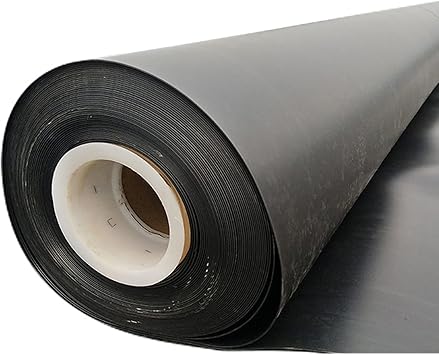 Image Rubber Pond Liner Pond Skins Pond Liner 3×6.5ft/6.5×6.5ft Black Waterproof Liner for Small Ponds,Koi Ponds,Streams Fountains,Water Garden,17 Size (7×10m 15.7mil (0.4mm))