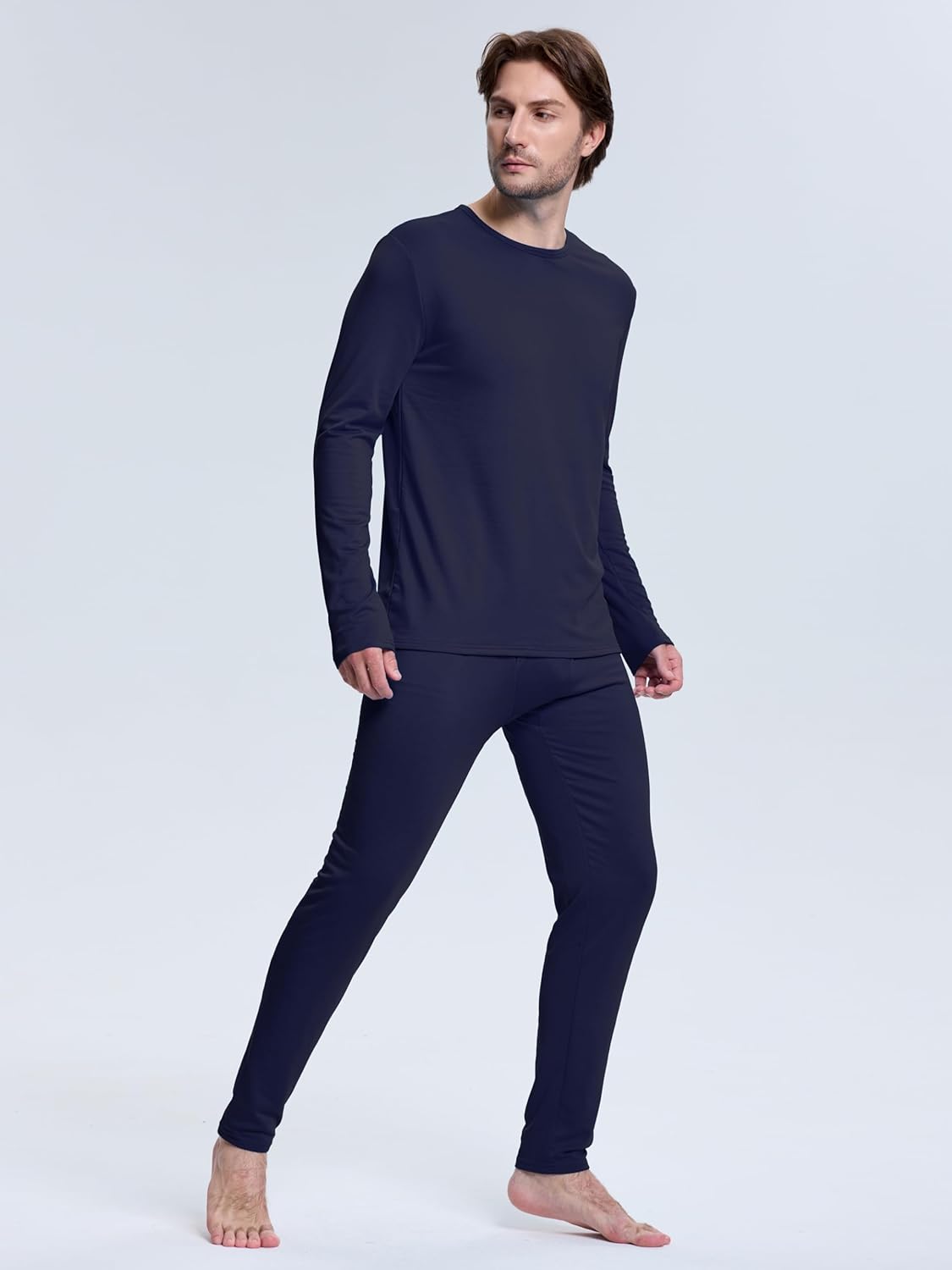 VZV Thermal Underwear for Men Fleece Lined Long Johns for Mens Thermals Top and Bottom Set Soft Base Layer for Winter - Image 4