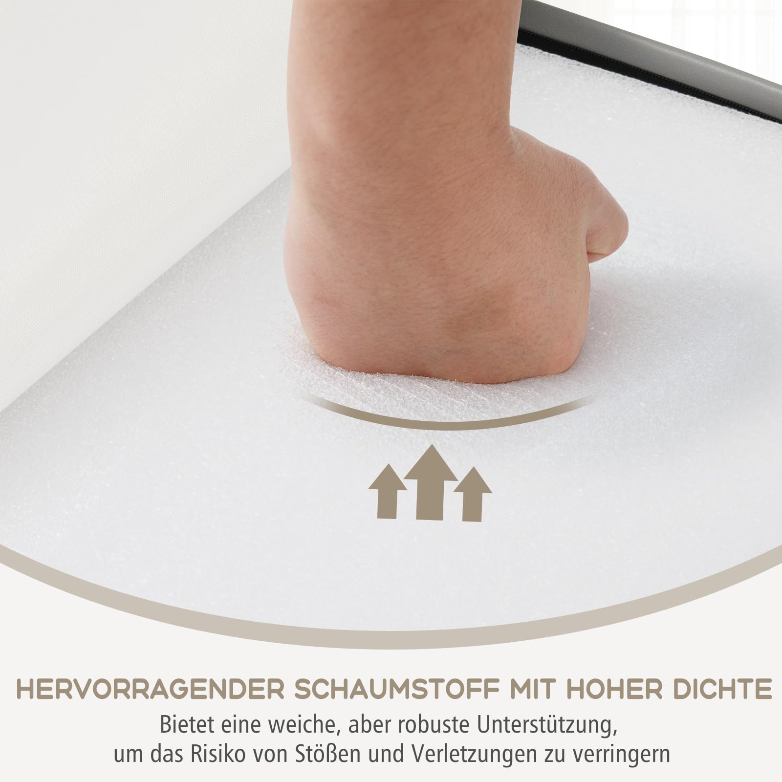 GOPLUS 6 TLG. Schaumstoffbausteine, Softbausteine zum Klettern & Rutschen, Riesenbausteine aus Kunstleder & Schaumstoff, Großbausteine Softbausteine für Baby Kleinkinder ab 1 (Weiß)