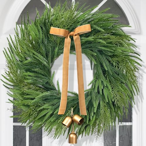 Christmas Wreaths for Front Door - 26' Real Touch Norfolk...