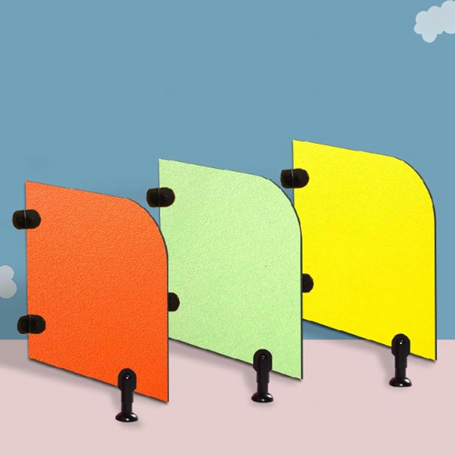 Floor-Mounted Urinal Baffle Urinal Screen Toilet Partition Colorful partition board wood men urinal privacy screen divider public toilet partition Used in schools and shopping malls ( Color : Orange ,