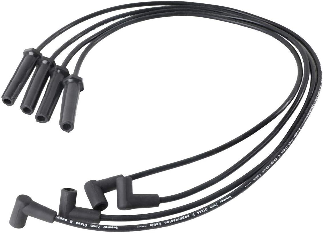 Ignition Spark Plug Wires 7mm 4PC Set for 98-03 Chevy S10 for 93-97 Cavalier for 94-95 98-03 GMC Sonoma for 93-96 Buick Century for 98-00 Isuzu Hombre L4 2.2L