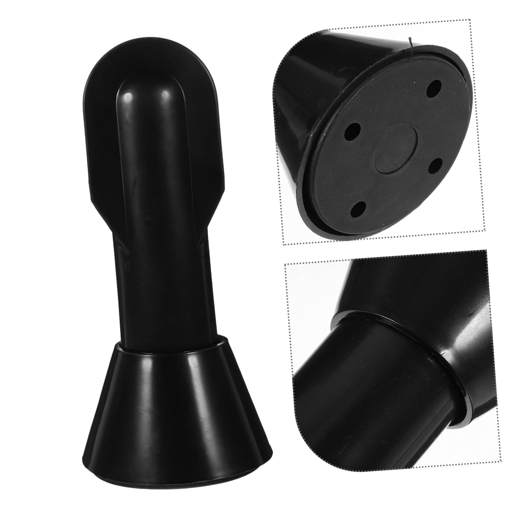 Unomor 2pcs Adjustable Toilet Partition Bracket Plastic Feet Support Holder for Restroom Partition Stable and Decorative Bathroom Accessory Strong Bearing Capacity