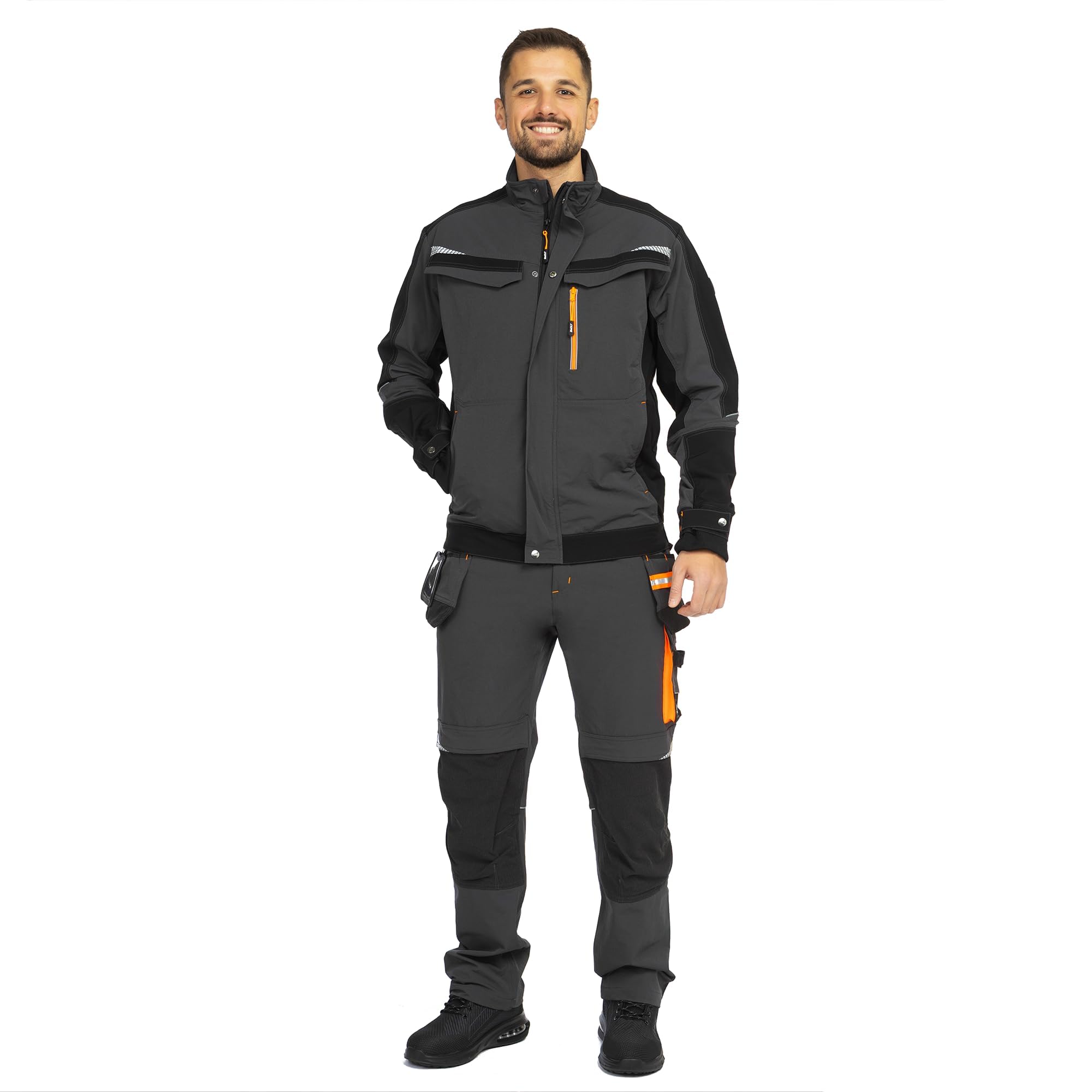 BWOLF Vector - Pantalones cortos de trabajo para hombre, robustos y flexibles, 90% nailon, 10% elastano, ligeros, elásticos, con bolsillos
