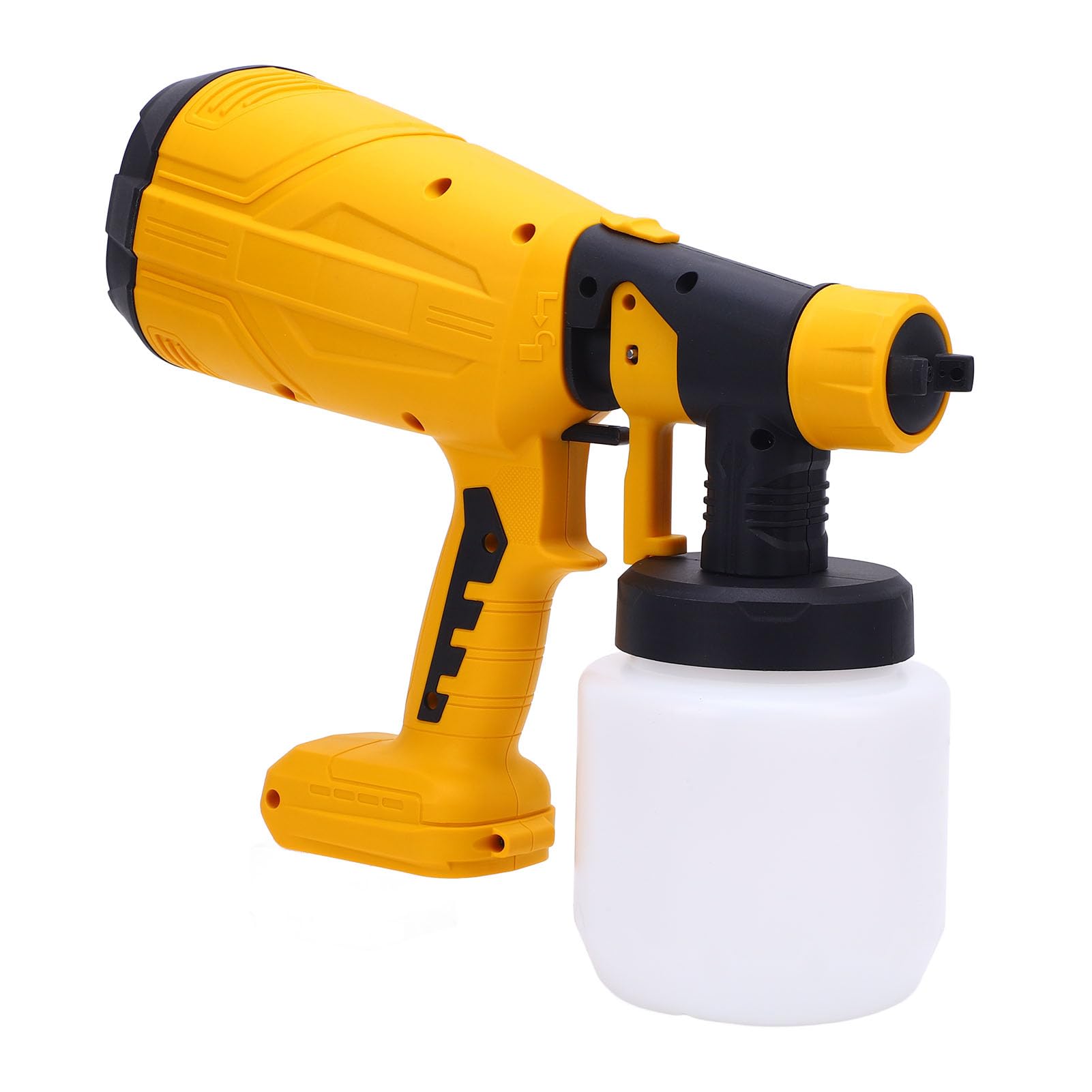 Topiky Bezprzewodowy Pistolet Natryskowy o Mocy 200 W, Elektryczny Pistolet Natryskowy o Pojemności 800 Ml z Silnikiem Bezszczotkowym, 4 Dysze i 3 Wzory Natryskiwania, Zasilany Akumulatorowo do