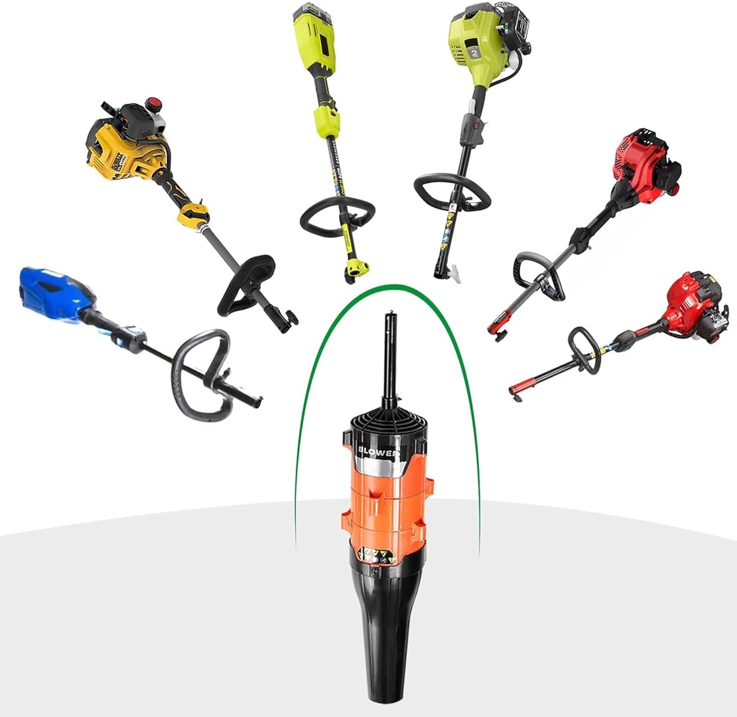 Kerlista Universal Axial Blower Attachment Compatible with Hus128LD Worx Toro Troy-Bilt Craftsman Yardman Snapper Murray Ryobi Kobalt's Power Heads and String Trimmer Heads
